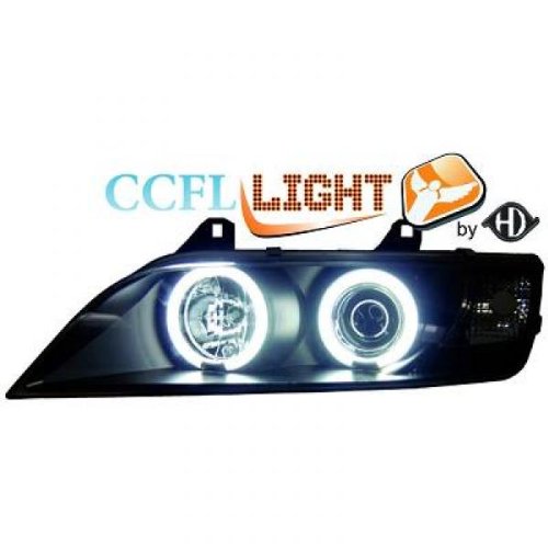 Phare LED CCFL Angel Eyes in. pro. 1250381 haute définition noir transparent pour tuning auto