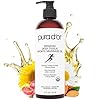 PURA D’OR 16 Oz Organic Deep Tissue Sports Massage Oil for Toned Sore Muscles – Jojoba Oil, Sunflower Oil, Almond Oil, Grapefruit Oil & Eucalyptus Oil – Alleviate Muscle Soreness