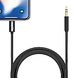 coopsion iOS to 3.5mm Headphone Jack Cable Braided Compatible with iPhone 11 Pro Max X Xs Max 8 7 6 S Plus Pad pro mini air pod in Car (Black)