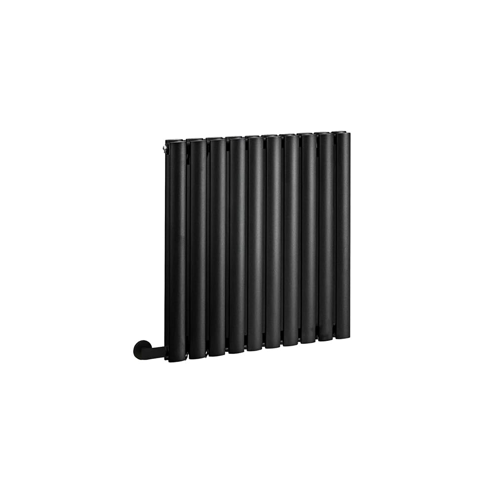 Milano Black X Ecoso Aruba - Electric Horizontal Designer Radiator - 635Mm X 590Mm (Double Panel) - With Cable Cover And No Thermostat