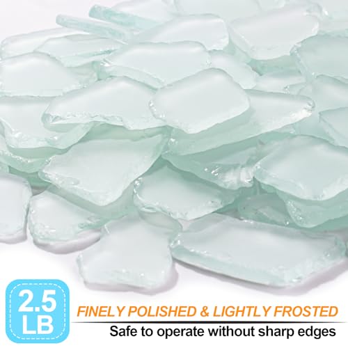 Keedolla Tumbled Sea Glass for Crafts - 40 OZ White Flat Frosted Seaglass Pieces for DIY Art Crafts, Vase Filler, Beach Weddings, Aquarium and Home Decor by Keedolla - Image 3