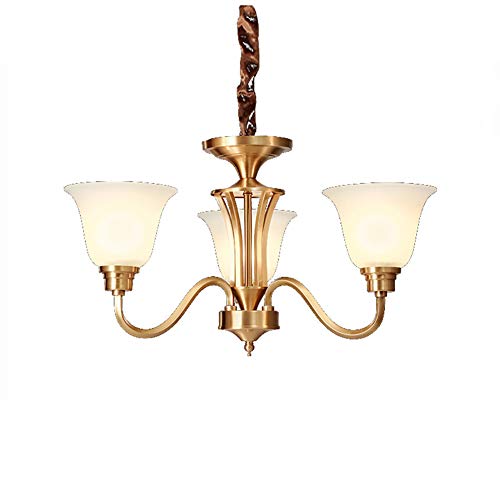 Chandelier en cuivre E27 YRYRYW à 8 têtes pour un salon élégant