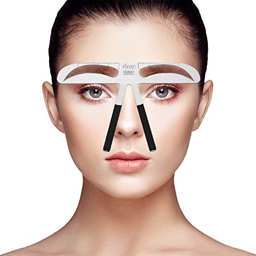 ELEVEN EVER Permanent Makeup Tattoo Eyebrow Ruler Measure Tool Metal Eyebrow Balance Ruler Shaping Stencil Tools(3)