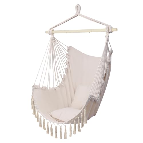 ONCLOUD Hammock Chair Hanging Rope Swing, Load Capacity Up to