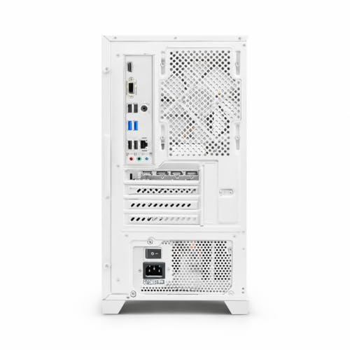 مجموعة كمبيوتر عالية الاداء من بي سي جين - انتل كور i5-14400F، ذاكرة RAM 16GB DDR4، بدون بطاقة رسومات (تعمل بعد تركيب وحدة معالجة الرسومات الجرافيكية فقط) مجموعة كمبيوتر العاب سطح المكتب جاهزة للترقية (ابيض)