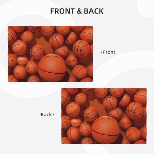 Set de table lin basketball orange pour repas de match entre amis et dîner convivial - 4