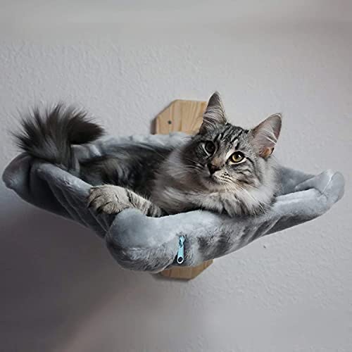 Preisvergleich Produktbild Rudloff Wandhängematte mit Wandbefestigung Silbergrau HANDGEFERTIGT IN Deutschland