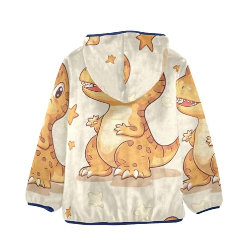 Cute Dinosaur Tyrannosaurus Rex Girls Fleece Jacket Girls Fall Jacket Girls Zip Up Hoodie Girls Sherpa Jacket 2-10T2