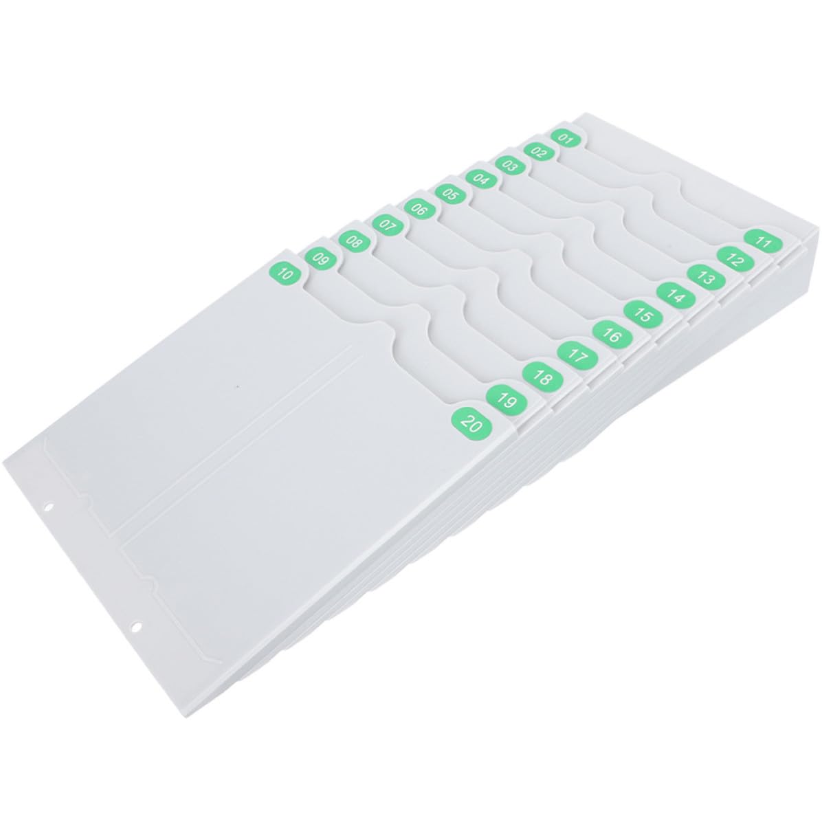 ifundom Présentoir de Cartes de Présence en Plastique 20 Pochettes, Rack Extensible Léger et Pratique pour Bureau et Usine