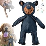 Sydzkjyxgs Unbreaka-Bear Hundespielzeug, mächtiger Bär, Haustierspielzeug, unzerstörbar, robust, quietschendes Spielzeug, Plüschbär für aggressive Kauer, Hundebegleiter für große und kleine Hunde,
