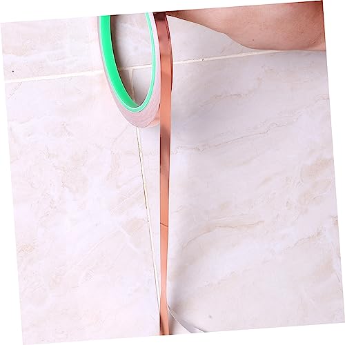 NIYANGLE 4 Rolos folha de cobre para vitrais fita cones de papel para flores tiras de cobre adesivo