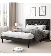 Amazon.com: CXVX King Size Platform Bed Frame with Upholstered