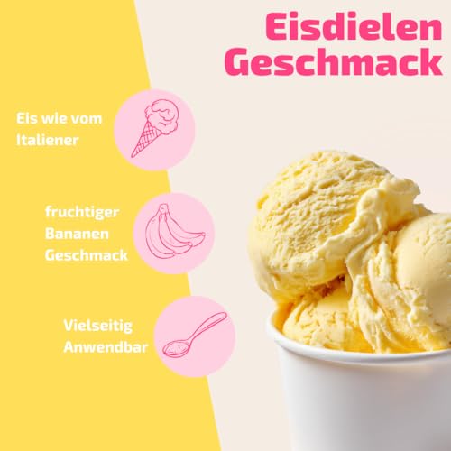 Banane Eispaste Eis Aroma Variegatos Eis Desserts Pralinen Zum Verfeinern von leckerem Eis Getränke Kuchen Kekse Tortencremes u. Eiscremes Inhalt 250 g – Bild 3
