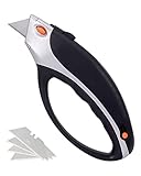 KingTool Box Cutter Utility Knife - Box Cutter Retractable Box Opener With Total 5 pcs SK5 Blades, Aluminum Shell With Rubber Grip, Razor Blades Utility Knife For Package