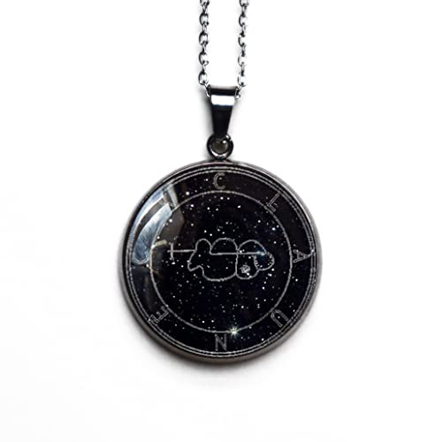grimorium verum, clauneck pendant, sigil of clauneck, clauneck medallion, occult necklace