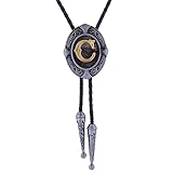 HUABOLA CALYN Vintage Bolo tie for Men Western Cowboy Native American Initial Letter ABCDJMR to Z Costume Bolo ties for Women (C)