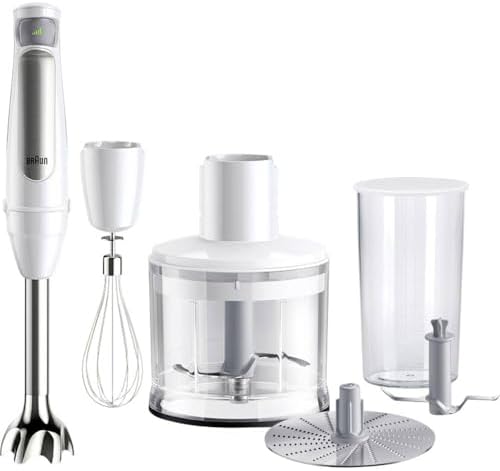 Bild 6 - Braun MultiQuick 7 - Stabmixer mit SplashControl-Technologie, ActiveBlade System, Präzise Geschwindigkeitsregelung, 500 ml Zerkleinerer, Schneebesen, 600 mL Becher, 1000W, Schwarz (MQ7035X)