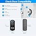 RUIKANG Power WiFi Smart Lock with Fingerprint, Keyless Entry Door Lock for Front Door, Built-in WiFi, Touchscreen Keypad Deadbolt, App Remote Control, Auto Lock, Easy Installation