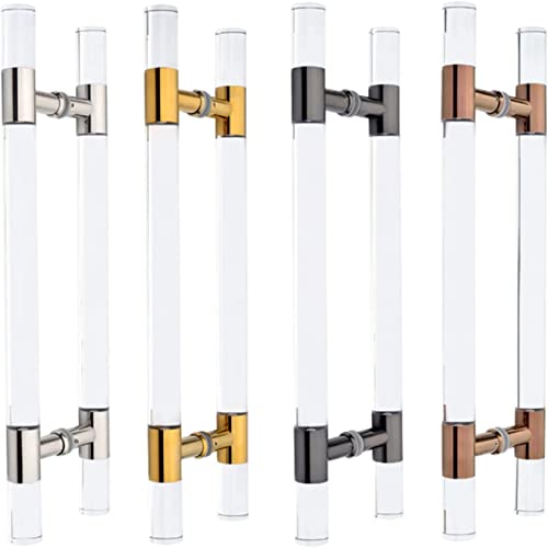 Poignée de porte moderne en verre transparent pour commerce et intérieur - 8