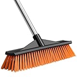 WenYa Yard Brush Heavy Duty Outdoor, Long Handle Garden Broom, Large Stiff Bristles Floor Brush Patio Broom for Sweeping Yard Patio Deck Driveway Pool Various Rough Surfaces