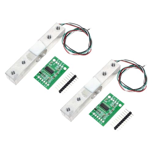 ARCELI HX711 ADC Convertidor Módulo Breakout Sensor de Peso de Células de Carga Digitales 1KG para Básculas de Cocina Electrónicas Portátiles, DIY para Peso de Células de Carga (2 unidades)