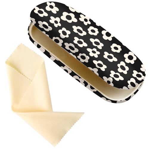 Image of Glasses Case Hard Shell,Portable Protective Eyeglasses Case, Eyeglass Holder Box with Cleaning Cloth,for Women Men