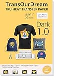 TransOurDream Tru-Heat Transfer Paper for Inkjet Printer (30 Sheets, 8.5x11