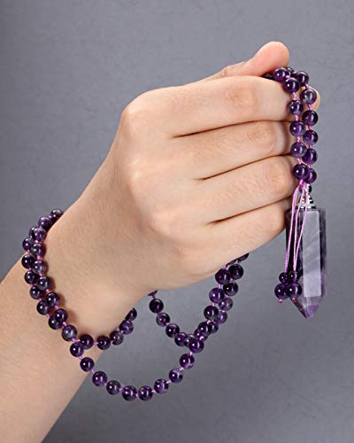 Sunligoo Urn Pendant Necklace For Ashes Cremation Memorial Keepsake Jewelry Healing Crystal Amethyst Point Pendant Natural Stone Beads Necklaces For Women Girls #TOP2