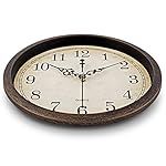 Bernhard Products Vintage Brown Wall Clock Silent Non Ticking 10 Inch Quality Quartz Battery Operated Round Decorative Easy to Read for Home Kitchen Living/Dining Room Bedroom Office Classroom School - Image 5