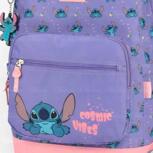 Mochila de Costas Juvenil do Stitch by Luxcel Ref.46975 (Roxo)