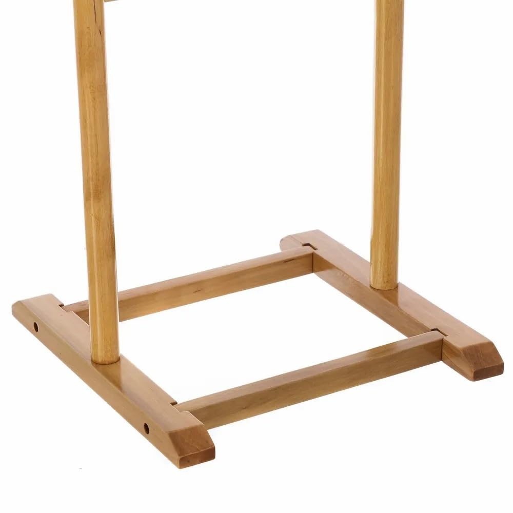 Perchero de Suelo Moderno Beige de Madera Natural para Dormitorio de 107 cm Galán de Noche Nordico (Natural)