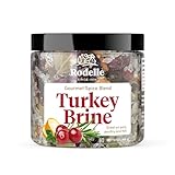 Rodelle Gourmet Turkey Brine Gluten Free Made in USA, Good For One Turkey, Premium ingredients to Lock in Moisture for Turkey, Pork, Chicken, Fish, 13 Ounce Jar
