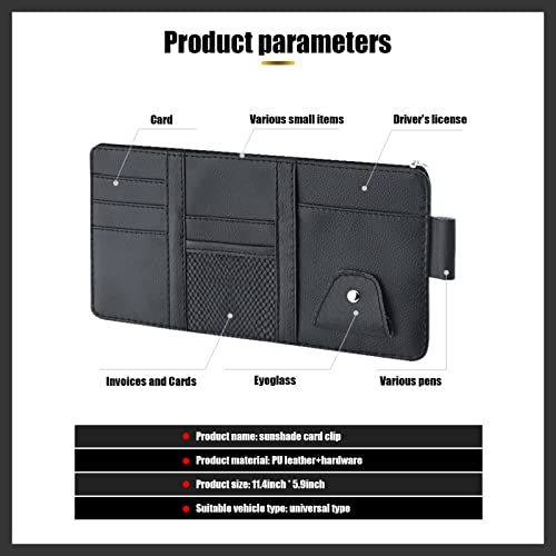 Jawmoy JAZJJ01BL- Pack-1 Car Sun Visor Organizer thumb #1