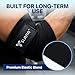 SLANA Elbow Wraps for Weightlifting – 40” Long Adjustable Compression Elbow Sleeves Weightlifting Men with Hook-and-Loop Closure – Support for Heavy Pressing, Strength Training & Lifting Stability