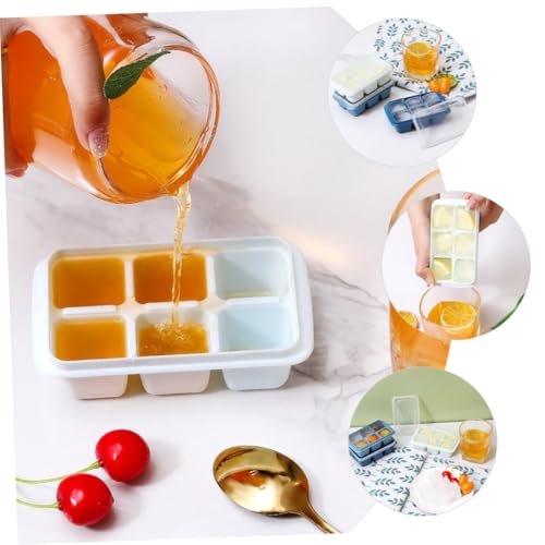Molde para cubitos de hielo con tapa 3 piezas plástico miniatura 4
