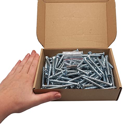 SKIR’CO (140 Stück) Betonschrauben, verzinkt 7,5 x 72 mm Senkkopf, Mauerwerk Schrauben, Rahmen Befestigungsschraube