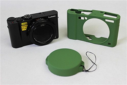 Bolinus Fullbody Ultra-Thin Lightweight Rubber Soft Silicone Case Bag Cover For Panasonic Lumix Lx10 Dmc-Lx10 -Green #TOP17