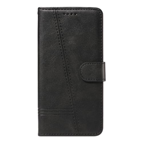 Wuhaizher for Motorola E15/G05 Case Shockproof Leather Wallet Cover with Card Holder Slots Magnetic Flip Folio Kickstand Book Style Mobile Phone Case, Black