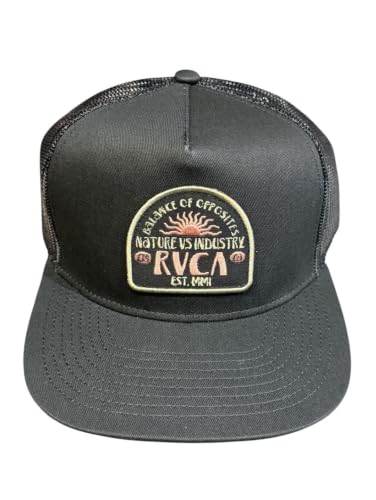 Image of RVCA Men's Trucker Hat, Adjustable Snapback Cap for Streetwear & Skating, Lightweight Breathable All-Day Comfort