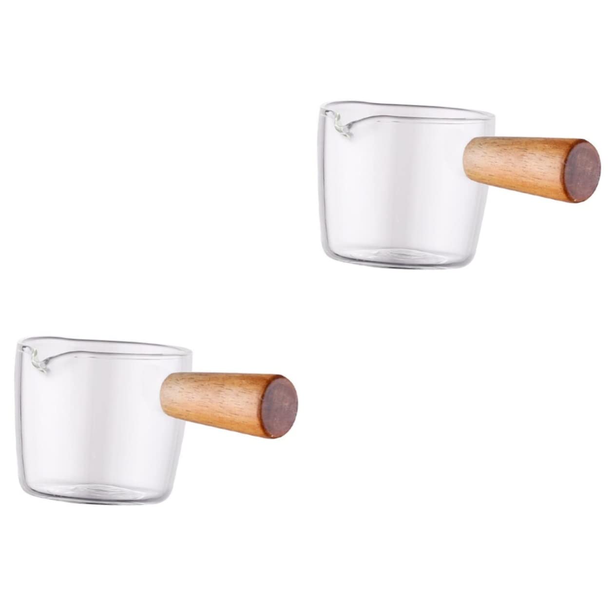 SECFOU 2pcs Glass Sauce Dish Seasoning Saucer Dipping Bowl Set for Sweet Sour Sauces