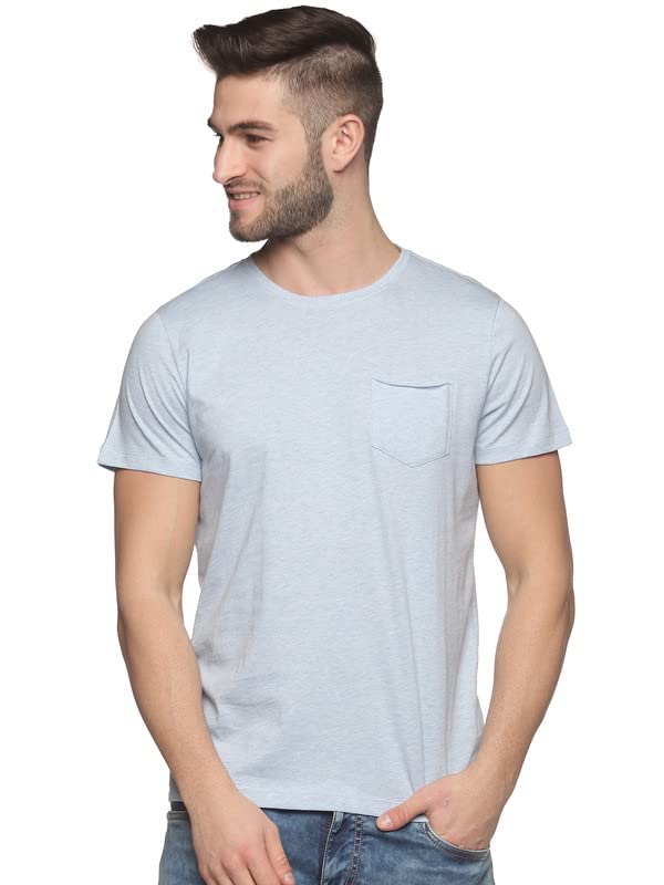Image of soul space Fair Trade Certified Organic Cotton Half Sleeve Cotton Casual Round Neck T Shirts for Men Available in Printed, Solid Small to XXL Size
