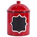 DII Ceramic RED Canister Large Poka Dot
