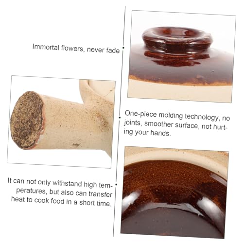 GANAZONO Werkzeug Keramik-Auflauf Kochtopf Küchenutensilien Eintopf Kochtöpfe aus Keramik Töpfergeschirr hitzebeständiger Topf Kasserolle Backform Kochutensilien Mit Deckel Knoblauch – Bild 3