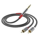 ANYPLUS 3.5 mmから2 RCA【0.5m】変換ワイヤーニードルテーププレーヤーケーブルめっき端末オスから2*オスへY型シャントオーディオ補助線、スマートフォン、タブレット、テレビ、オーディオなど。