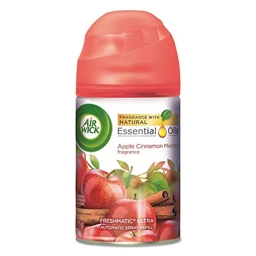 Air Wick 78283CT Freshmatic Ultra Spray Refill, Apple Cinnamon Medley, Aerosol, 6.17 oz (Case of 6)