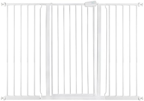 Safetots Extra Tall Metal Safety Gate Pressure Fit (120.3cm - 127.9cm, Matt Black)