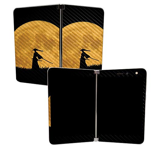 Image of MightySkins Carbon Fiber Skin for Microsoft Surface Duo - Samurai | Protective, Durable Textured Carbon Fiber Finish | Easy to Apply, Remove, and Change Styles | Made in The USA