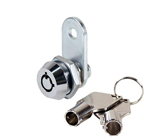Kingsley Tubular Cam Lock with 3/8" Cylinder-Chrome Finish, Keyed Alike