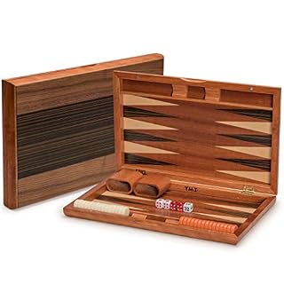 Backgammon Pasadena Yellow Mountain Imports, plateau bois 38 cm