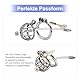 Harnröhren-Dilator für Keuschheitsgürtel Männer, Edelstahl Harnröhren-Dilator,Flat Chastity Cage Peniskäfig Keuschheitskäfig,mit Bohrung Penis Plug,für Männer Cock Cage Penis Sound Dilatatoren